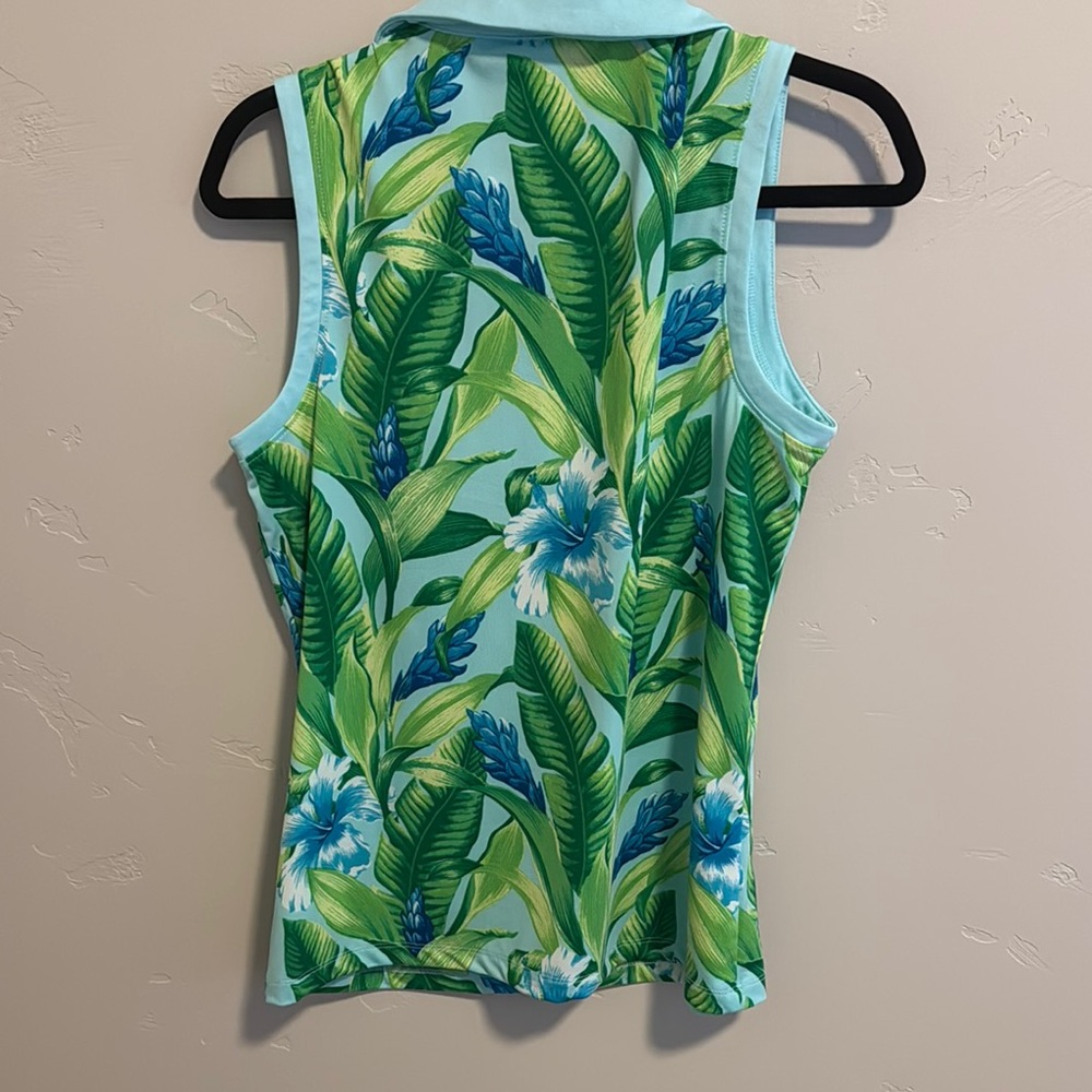 Tommy Bahama Green Fitted Sleeveless Polo Tank NWOT - Picture 6 of 6